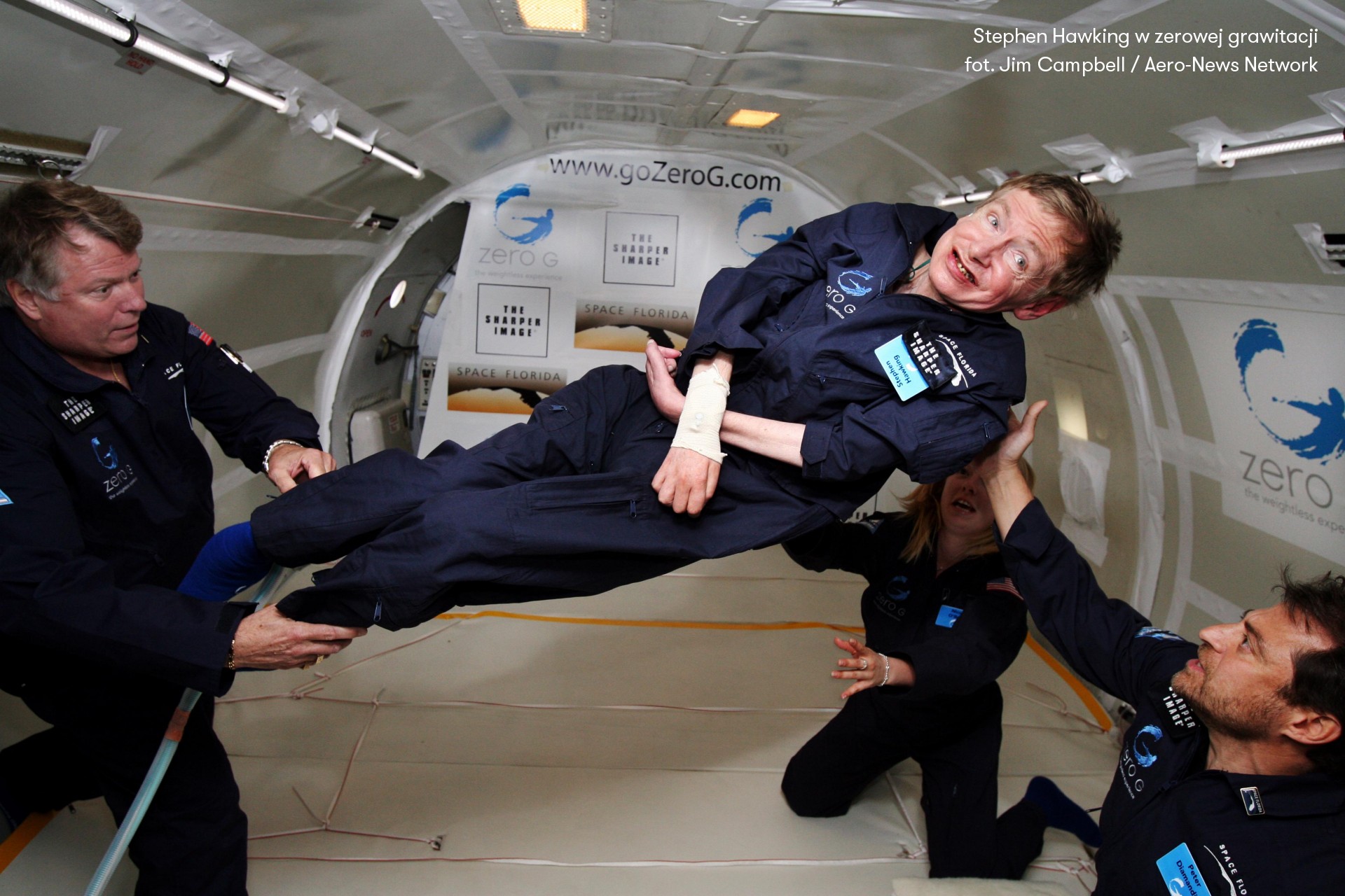 Stephen Hawking w zerowej grawitacji