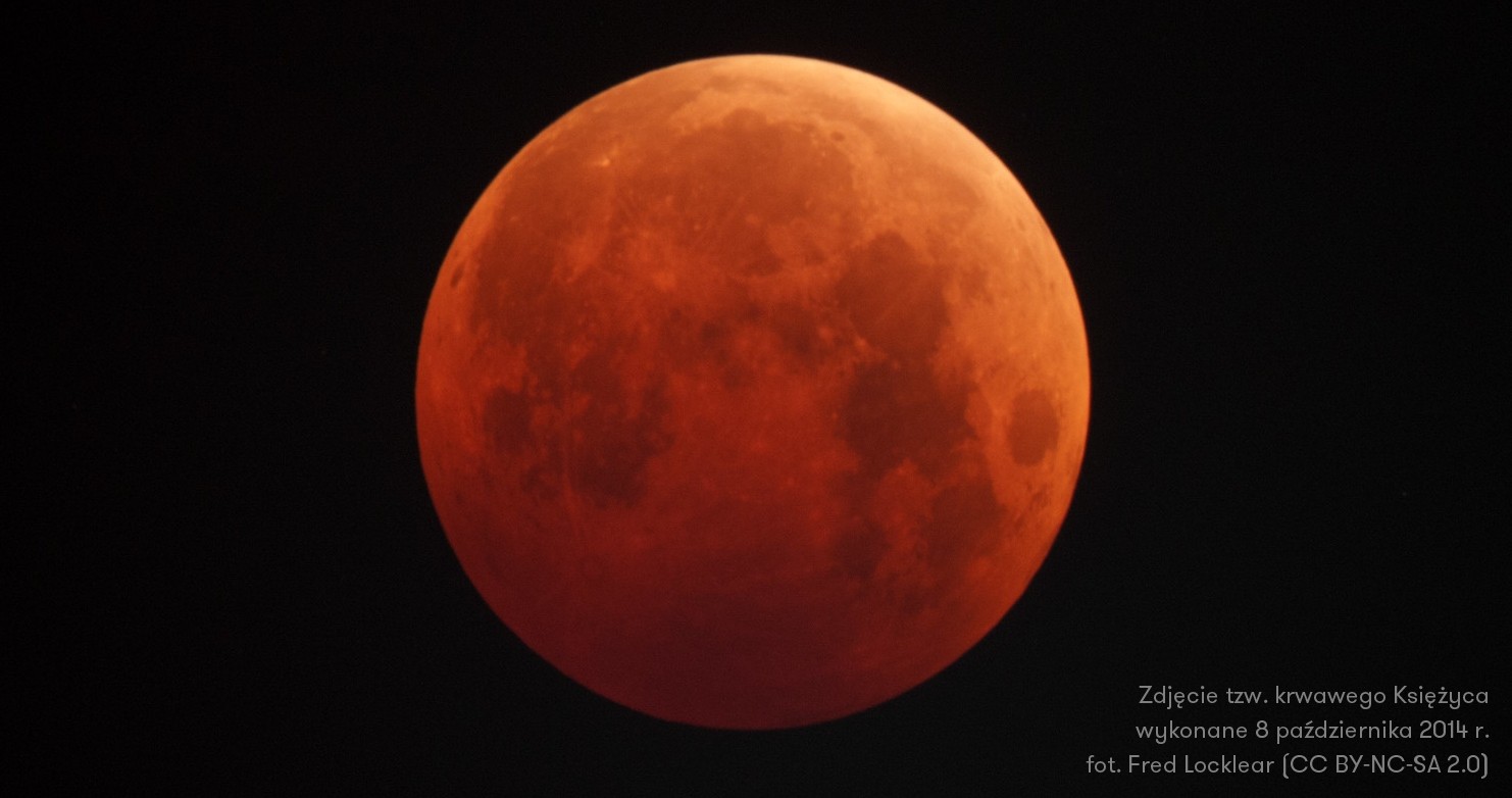Zdjęcie tzw. krwawego Księżyca