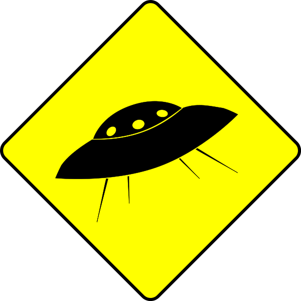 Znak drogowy - uwaga, UFO
